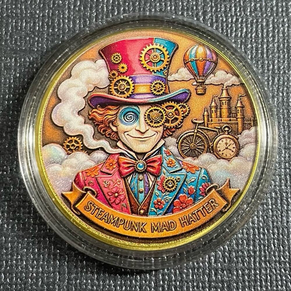 Steampunk Mad Hatter Collectible Coin & Protective Case